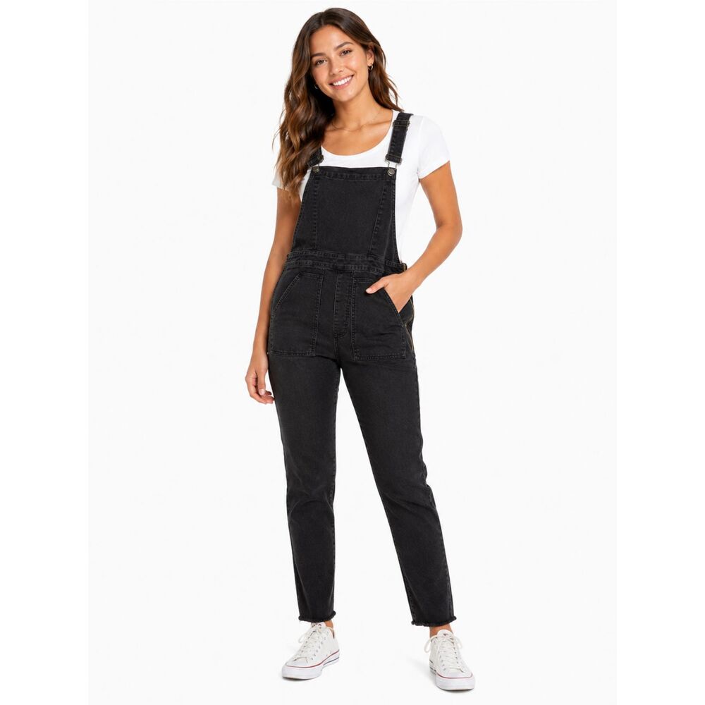 Madewell Black Denim Overalls Jumpsuit